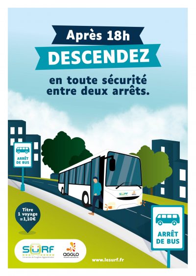 Descente à la demande affichette descente à la demande